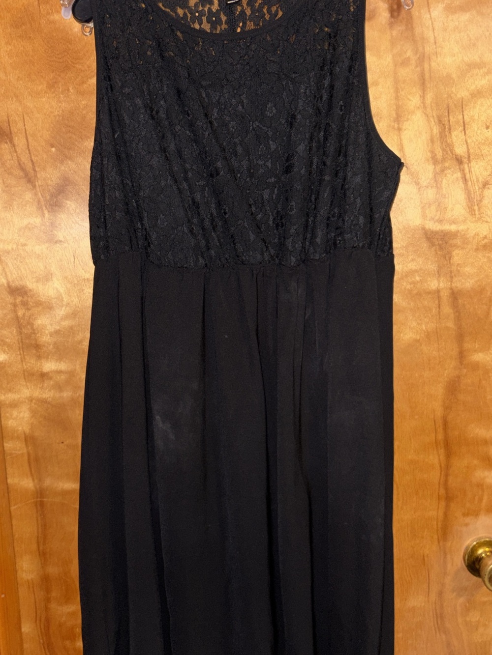 SHEIN Black Lace Bodice Midi Dress